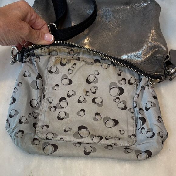 Coach Poppy Hippie Collection Metallic Leather Shoulder Crossbody Bag Y2K - Picture 15 of 16